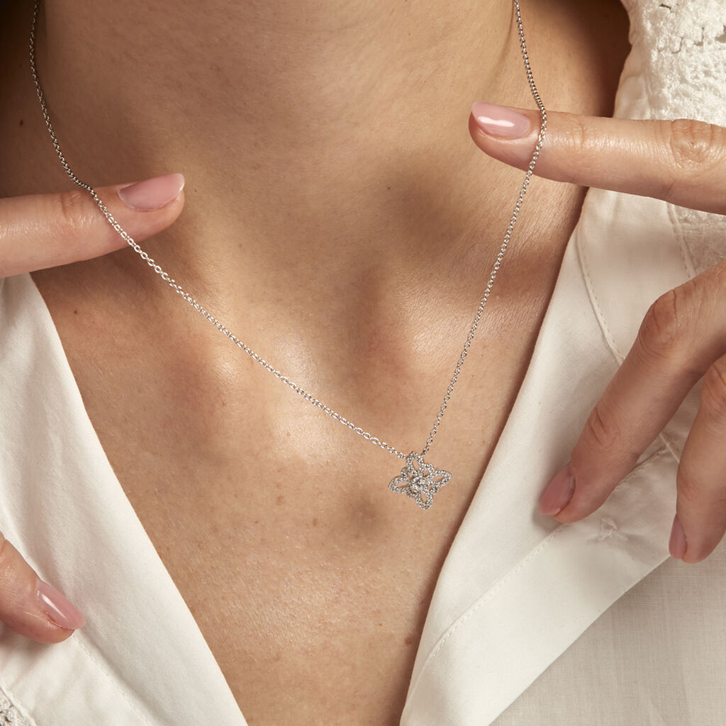 Collier Isia Argent Blanc Oxyde De Zirconium - Colliers fantaisie Femme | Histoire d’Or
