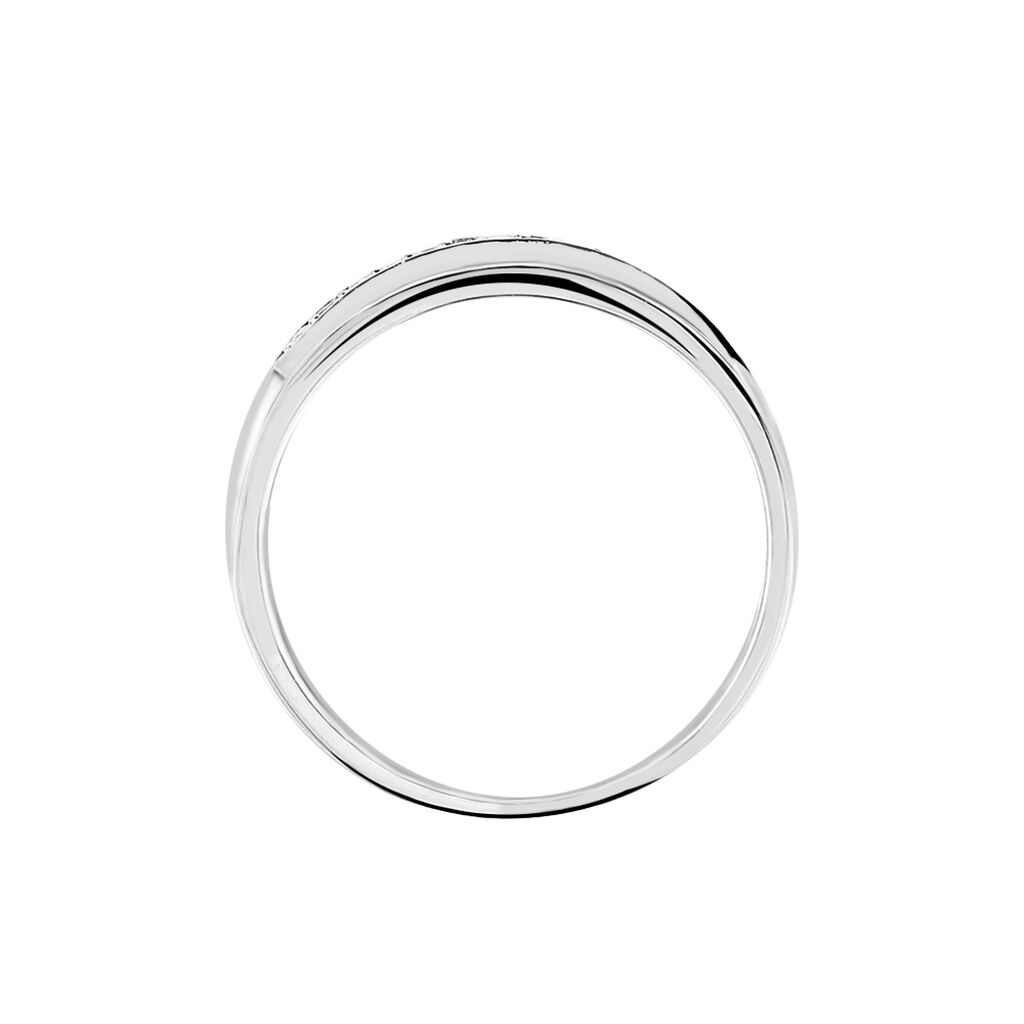 Bague Croisee Or Blanc Diamant - Bagues avec pierre Femme | Histoire d’Or