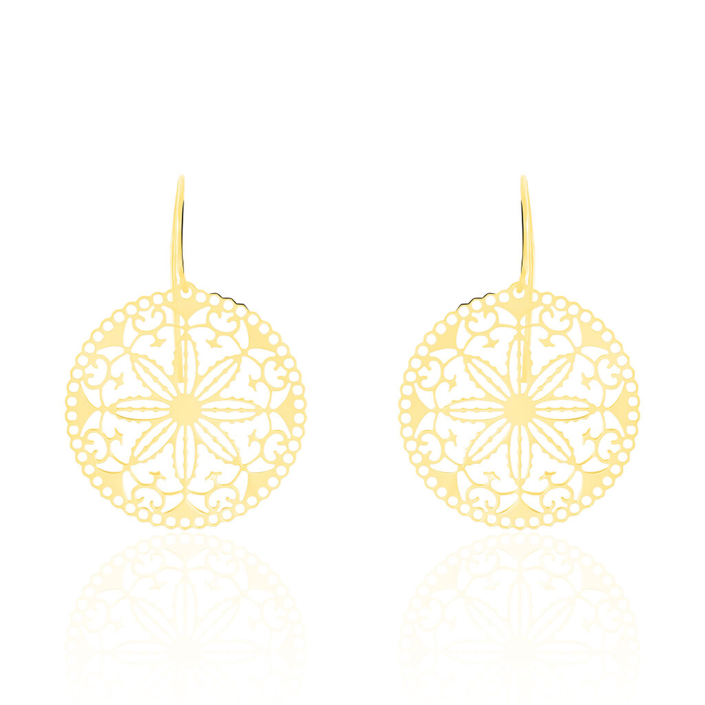 MARGHERITA Damen Ohrringe Lang Gold 375 (9 Karat) Blume - Boucles d'oreilles pendantes Femme | Histoire d&rsquo;Or