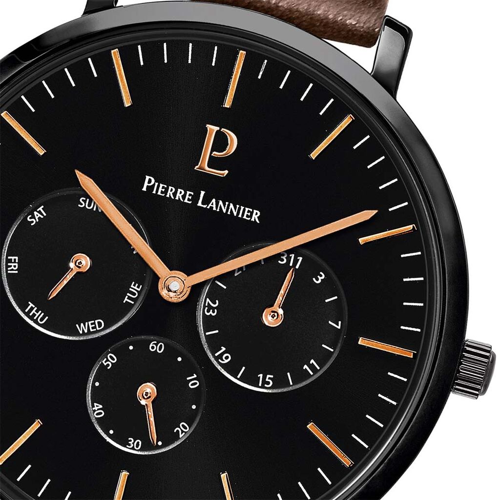 Montre Pierre Lannier Echo Noir - Montres Homme | Histoire d&rsquo;Or