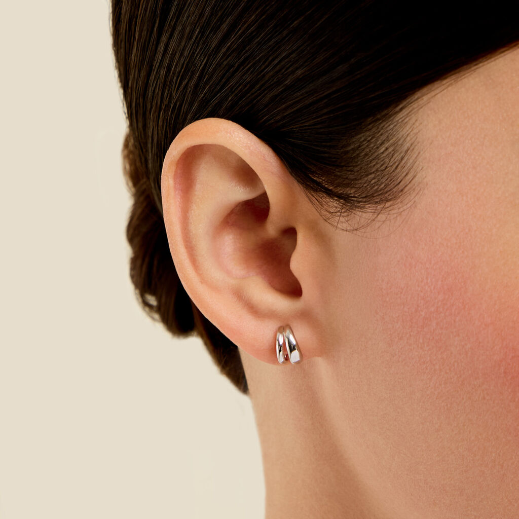 Cr&eacute;oles Magma Argent Blanc - Cr&eacute;oles fantaisie Femme | Histoire d&rsquo;Or