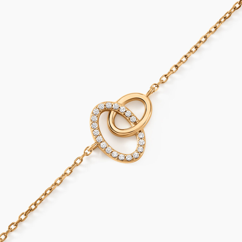 Bracelet Kimberlie Plaqu&eacute; Or Jaune Oxyde De Zirconium - Bracelets Femme | Histoire d&rsquo;Or