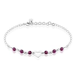 Bracelet Hazan Argent Blanc Pierre De Synthese - Bracelets Coeur Femme | Histoire d’Or