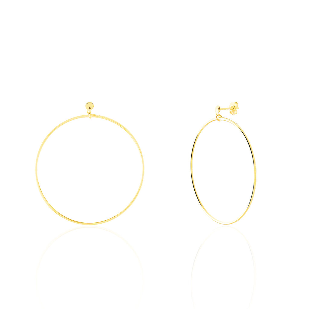 Cr&eacute;oles Tia Flexible Geometrique Or Jaune - Boucles d'oreilles cr&eacute;oles Femme | Histoire d&rsquo;Or