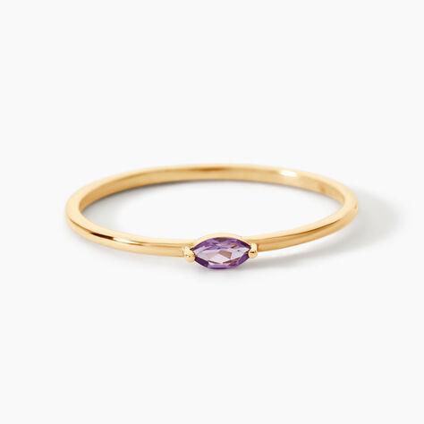 Bague Margault Or Jaune Am&eacute;thyste - Bagues solitaires Femme | Histoire d&rsquo;Or