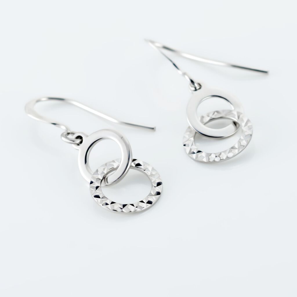 Boucles D'oreilles Pendantes Argent Blanc - Boucles d'oreilles fantaisie Femme | Histoire d&rsquo;Or