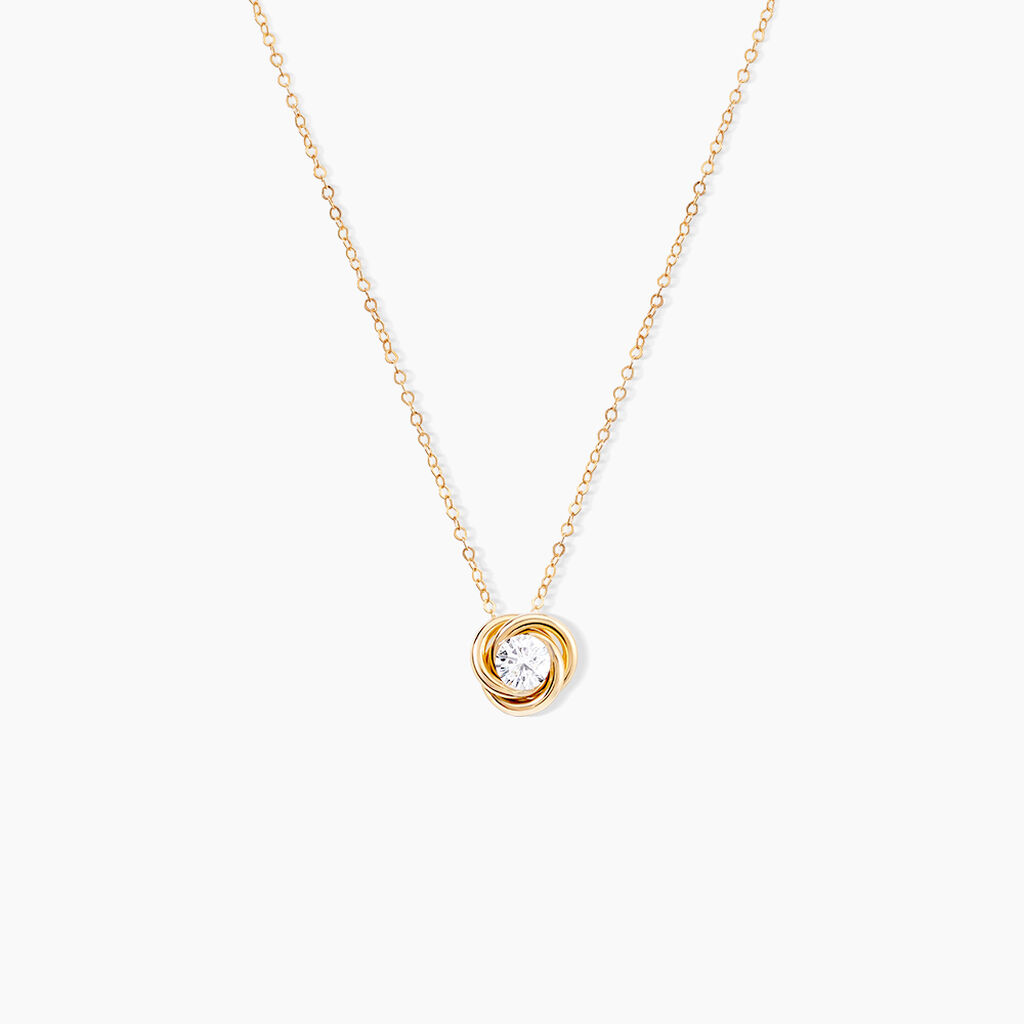 Collier Manjula Or Jaune Oxyde De Zirconium - Colliers Femme | Histoire d&rsquo;Or