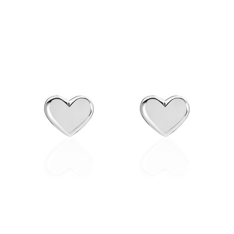 Boucles D'oreilles Puces Aricia Or Blanc - Clous d'oreilles Enfant | Histoire d’Or
