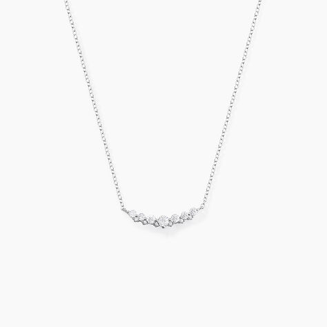 Collier Aliah Argent Blanc Oxyde De Zirconium - Colliers fantaisie Femme | Histoire d&rsquo;Or