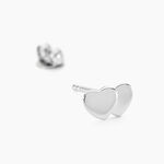 Boucles D'oreilles Puces Collinette Argent Blanc - Boucles d'oreilles fantaisie Femme | Histoire d&rsquo;Or
