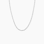 Cha&icirc;ne Ons Maille Singapour Or Blanc - Chaines Femme | Histoire d&rsquo;Or