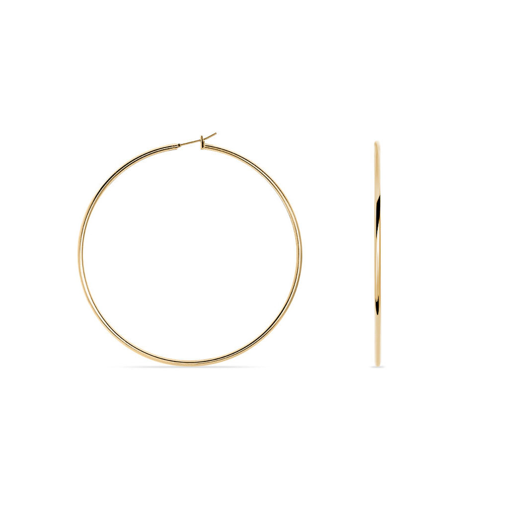 Créoles Ada Lisse Plaqué Or Jaune - Boucles d'oreilles créoles Femme | Histoire d’Or