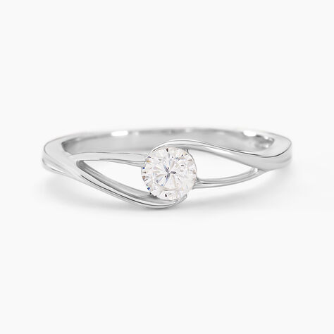 Bague Lysie Argent Blanc Oxyde De Zirconium - Bagues solitaires Femme | Histoire d&rsquo;Or