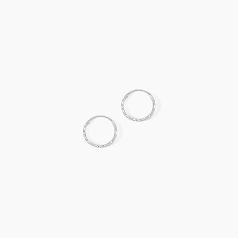 Créoles Valerina Or Blanc - Boucles d'oreilles créoles Femme | Histoire d’Or