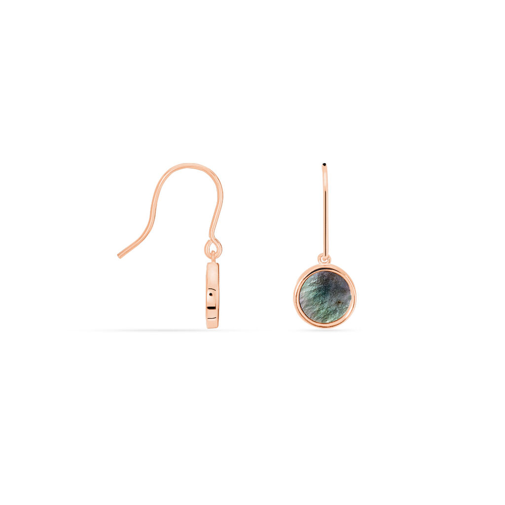 Boucles D'oreilles Pendantes Joana Or Rose Nacre - Boucles d'oreilles pendantes Femme | Histoire d’Or