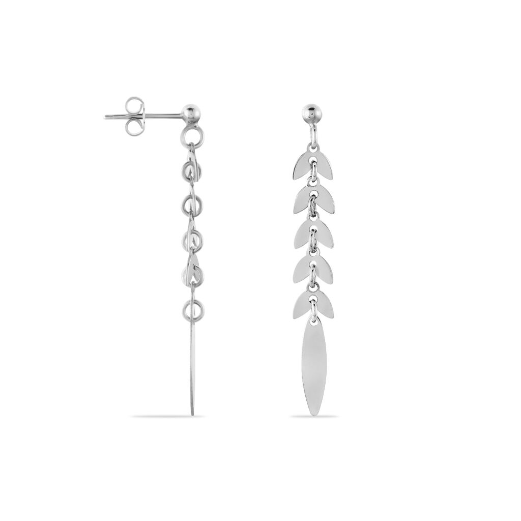 Boucles D'oreilles Pendantes Auxanne Argent Blanc - Boucles d'oreilles fantaisie Femme | Histoire d’Or