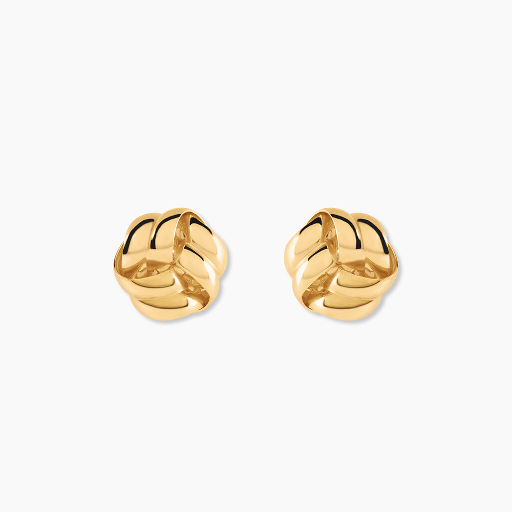 Boucles D'Oreilles Puces Ombeline Argent Dor&eacute; A L'Or 750/1000 - Clous d'oreilles Femme | Histoire d&rsquo;Or