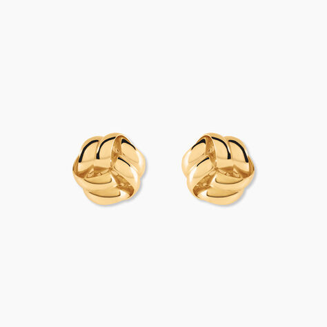 Boucles D'Oreilles Puces Ombeline Argent Dor&eacute; A L'Or 750/1000 - Clous d'oreilles Femme | Histoire d&rsquo;Or