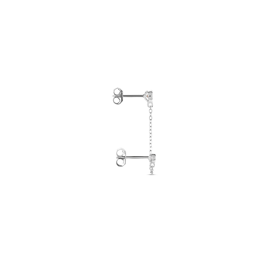Bijou D'oreille Argent Blanc Cheyanne Oxydes De Zirconium - Boucles d'oreilles fantaisie Femme | Histoire d’Or