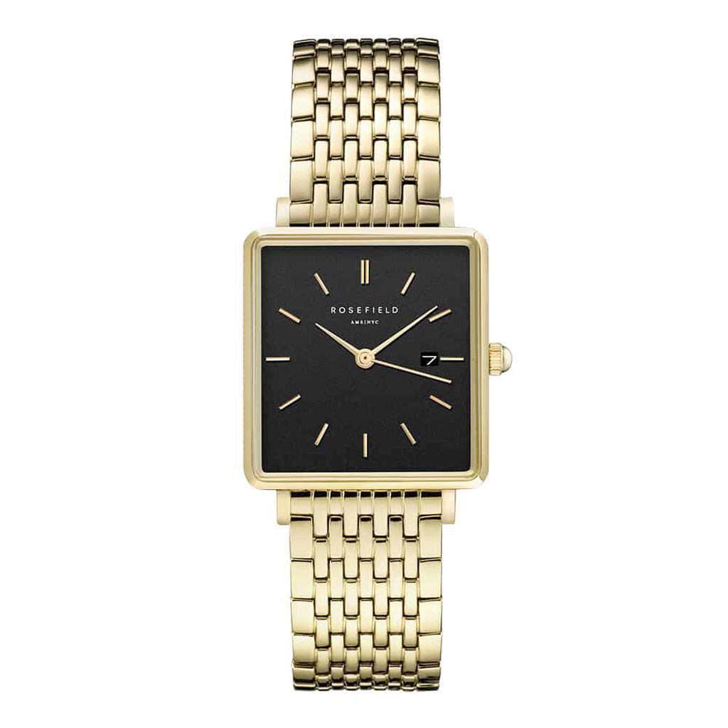 Montre Rosefield The Boxy Noir - Montres Femme | Histoire d’Or