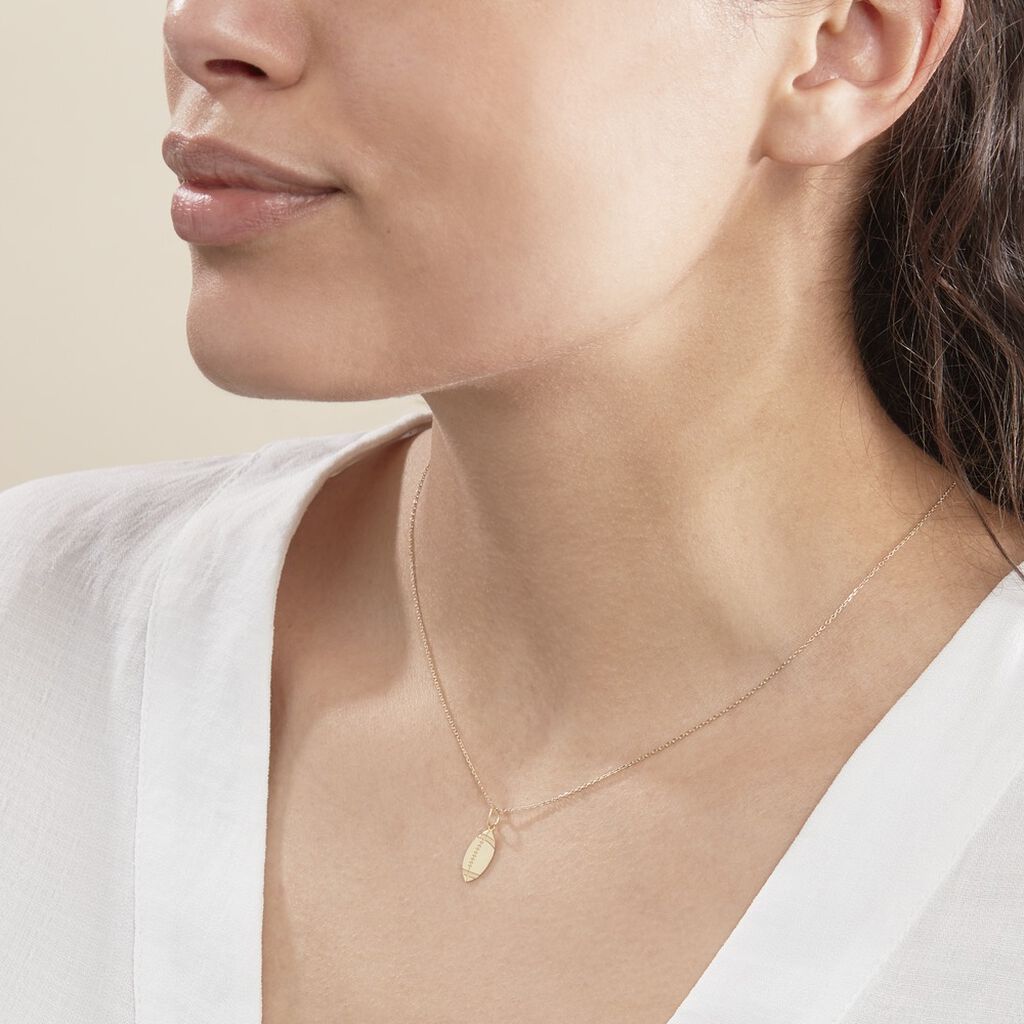 Pendentif Julius Sport Rugby Or Jaune - Pendentifs Famille | Histoire d’Or