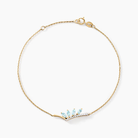 Bracelet Tiara Or Jaune Topaze Oxyde De Zirconium - Bracelets Femme | Histoire d’Or