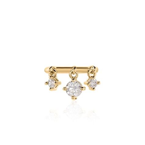 Bijou D'oreille Unitaire Haven Plaqué Or Jaune Oxyde De Zirconium - Boucles d'oreilles fantaisie Femme | Histoire d’Or