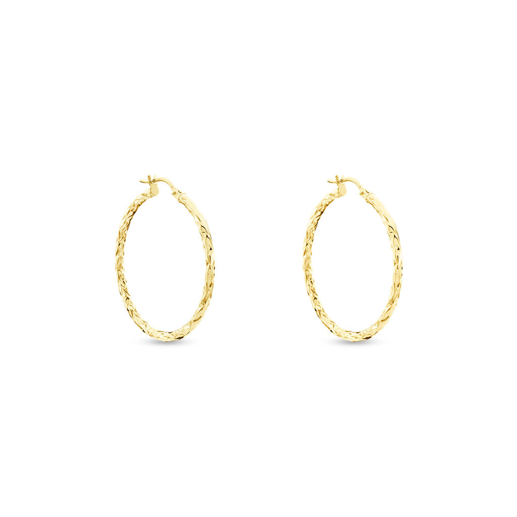 Créoles Cayla Or Jaune - Boucles d'oreilles créoles Femme | Histoire d’Or