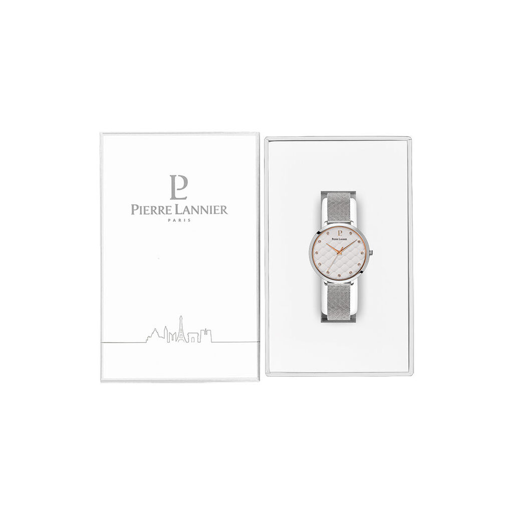 Montre Pierre Lannier Grace Blanc - Montres Femme | Histoire d’Or