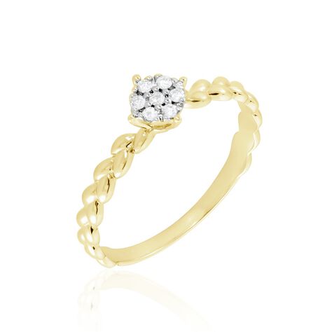 Bague Or Jaune Adlai Diamants - Bagues avec pierre Femme | Histoire d’Or