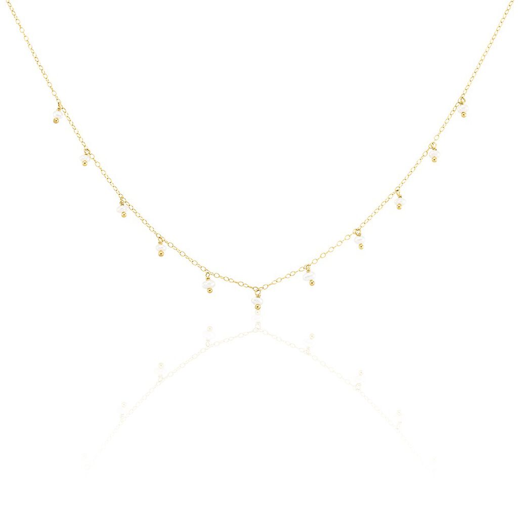 Collier Jazmin Or Jaune Perle De Culture