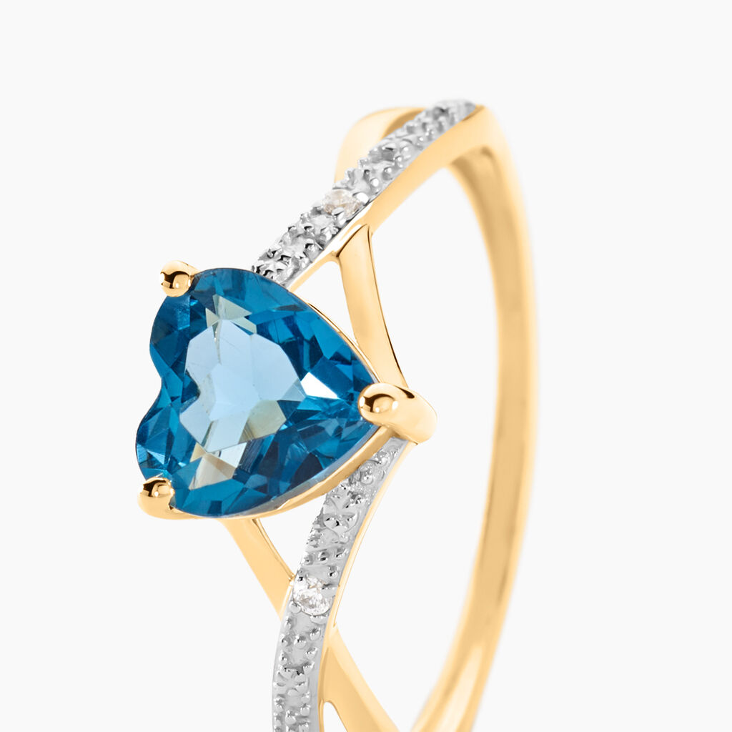 Bague Or Jaune Clothilde Topaze Oxydes De Zirconium - Bagues solitaires Femme | Histoire d&rsquo;Or
