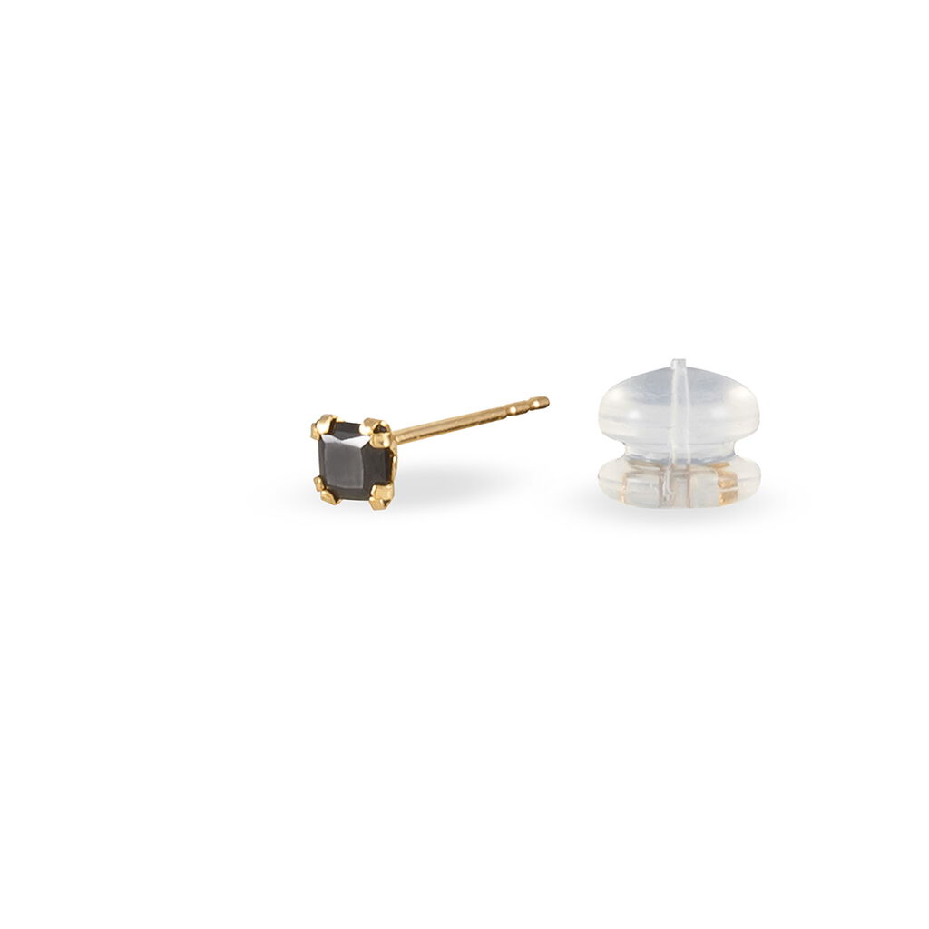 Boucles D'oreilles Puces Doreen Carre Or Jaune Oxyde De Zirconium - Clous d'oreilles Femme | Histoire d’Or