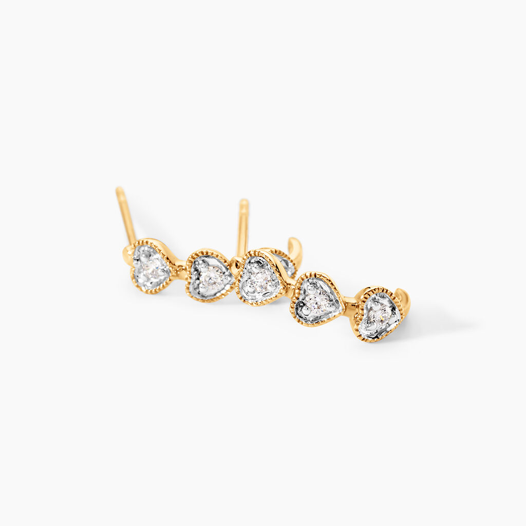 Creoles Cheri Or Jaune Oxyde De Zirconium - Boucles d'oreilles cr&eacute;oles Femme | Histoire d&rsquo;Or