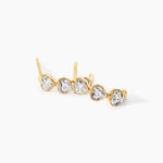 Creoles Cheri Or Jaune Oxyde De Zirconium - Boucles d'oreilles cr&eacute;oles Femme | Histoire d&rsquo;Or