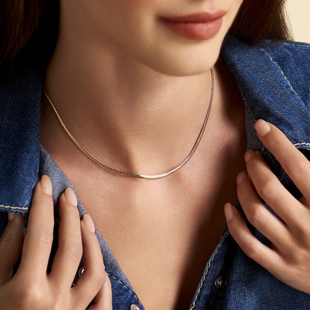 Collier Izel Maille Anglaise Or Jaune - Colliers Femme | Histoire d’Or
