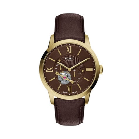 Montre Fossil Townsman C&oelig;ur Battant Marron - F&ecirc;te des p&egrave;res Homme | Histoire d&rsquo;Or
