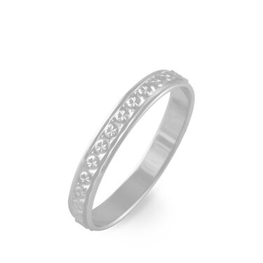 Alliance Laura Ruban Plat Or Blanc