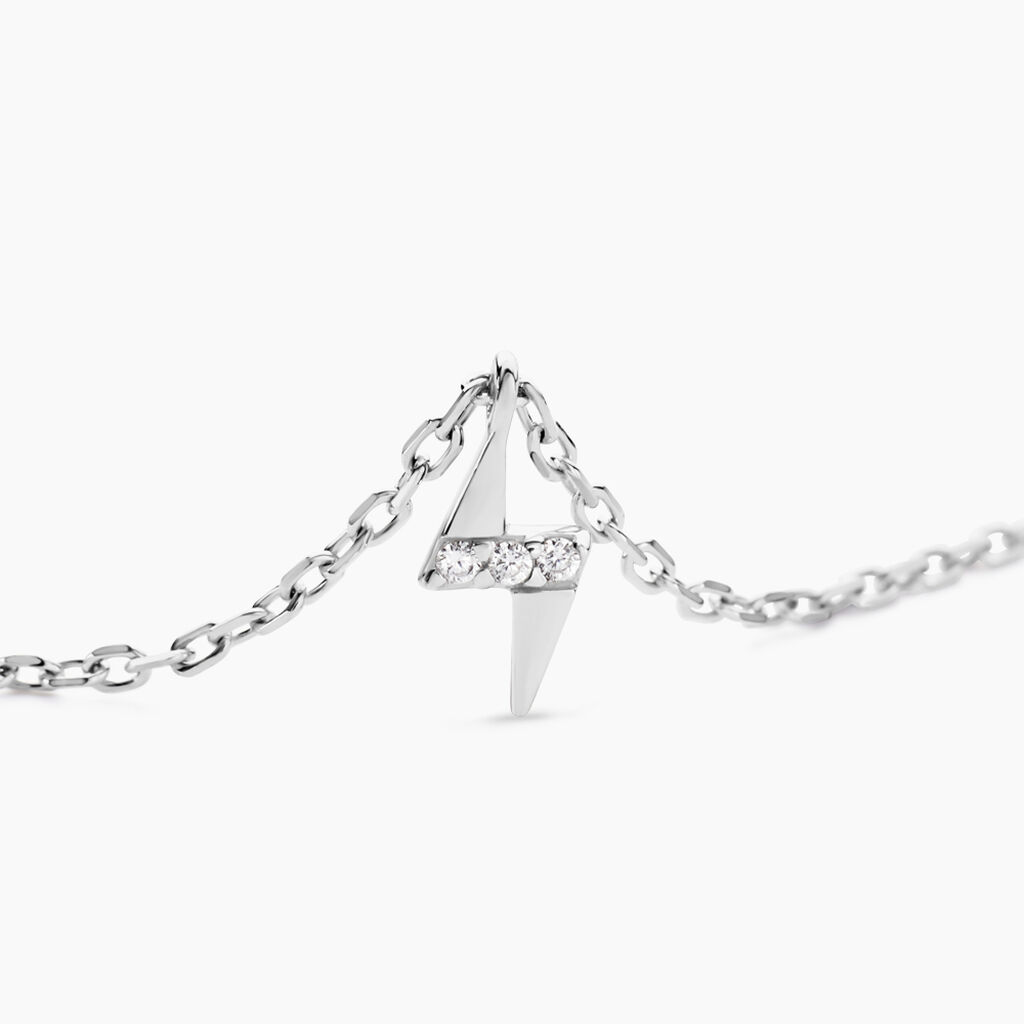 Collier Meyline Argent Blanc Oxyde De Zirconium - Colliers fantaisie Femme | Histoire d’Or