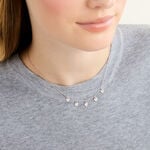 Collier Maryline Argent Blanc - Colliers fantaisie Femme | Histoire d&rsquo;Or