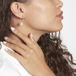 Créoles Kelvin Plaqué Or Perle D'imitation - Boucles d'oreilles créoles Femme | Histoire d’Or