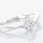 Bague Nusa Or Blanc Diamant - Bagues avec pierre Femme | Histoire d&rsquo;Or