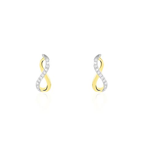 Boucles D'oreilles Puces Osanna Or Jaune Diamants - Clous d'oreilles Femme | Histoire d&rsquo;Or