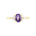 Bague Anaid Or Jaune Amethyste Et Oxyde De Zirconium - Bagues solitaires Femme | Histoire d’Or