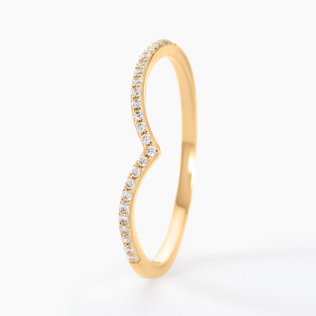 Bague Dounia Or Jaune Oxyde De Zirconium - Bagues avec pierre Femme | Histoire d&rsquo;Or