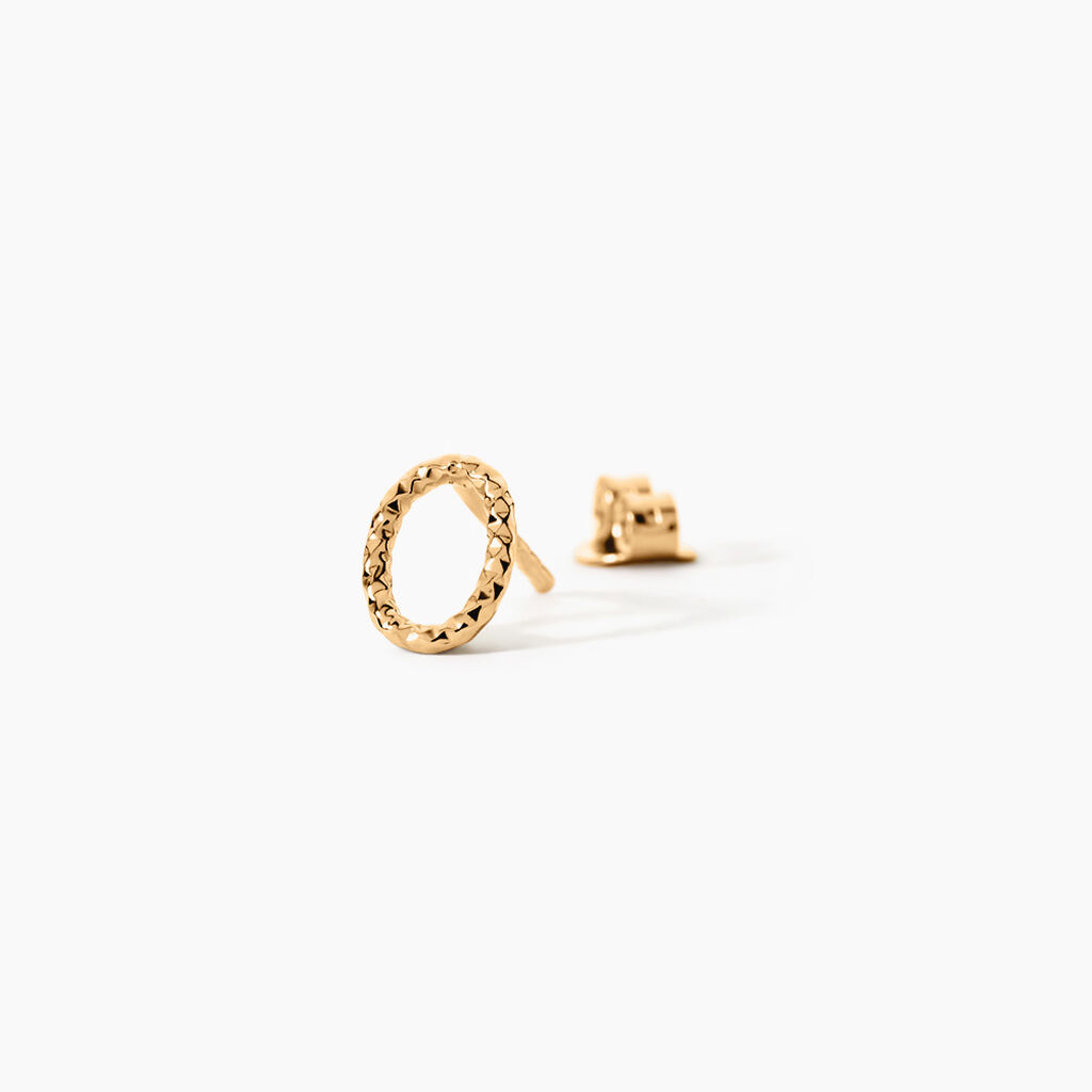 Boucles D'Oreilles Puces Aleria Plaqu&eacute; Or Jaune - Boucles d'oreilles fantaisie Femme | Histoire d&rsquo;Or