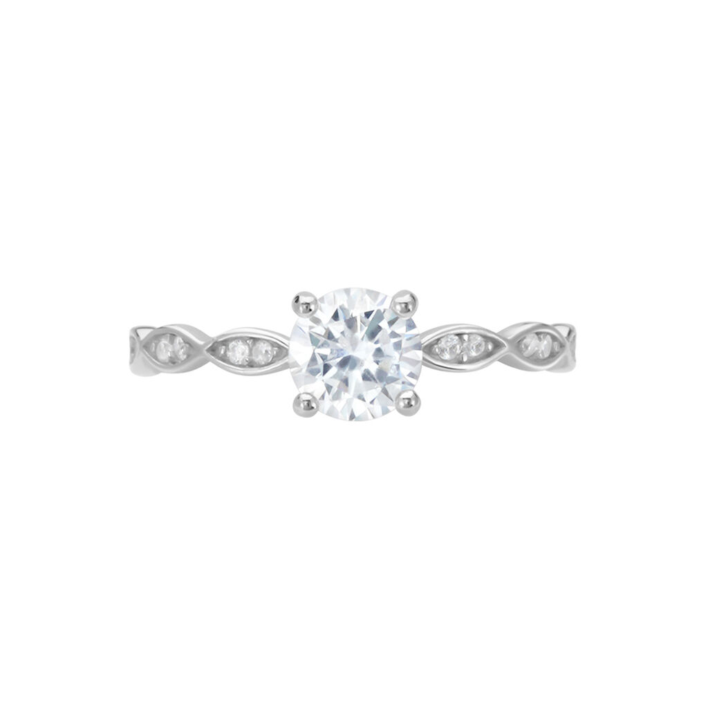 Bague Argent Blanc Kurt Oxyde De Zirconium - Bagues solitaires Femme | Histoire d’Or