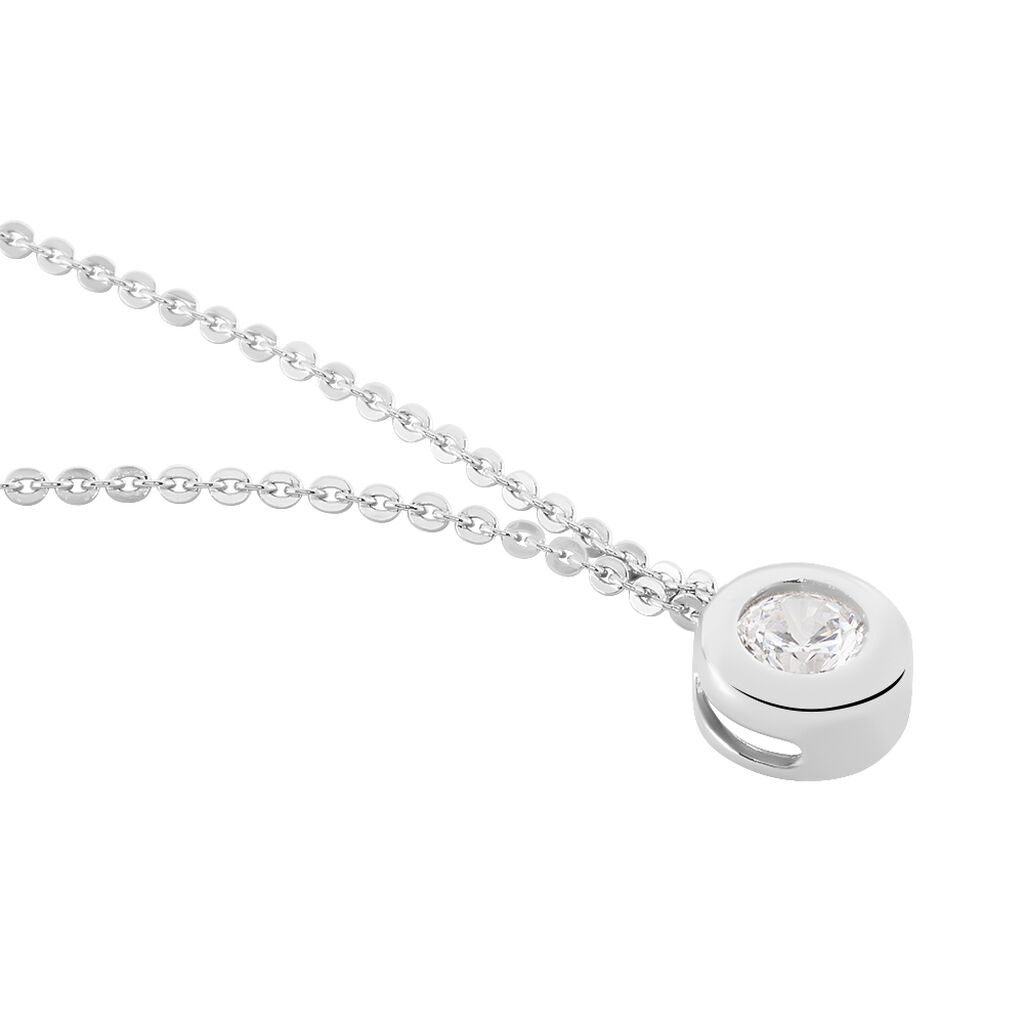 Collier Cate Argent Blanc Oxyde De Zirconium - Colliers fantaisie Femme | Histoire d&rsquo;Or