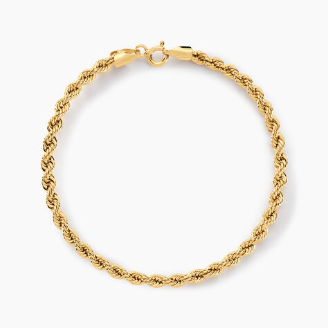 Bracelet Jerry Or Jaune Maille Corde - Bracelets chaîne Femme | Histoire d’Or