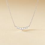 Collier Aliah Argent Blanc Oxyde De Zirconium - Colliers fantaisie Femme | Histoire d&rsquo;Or